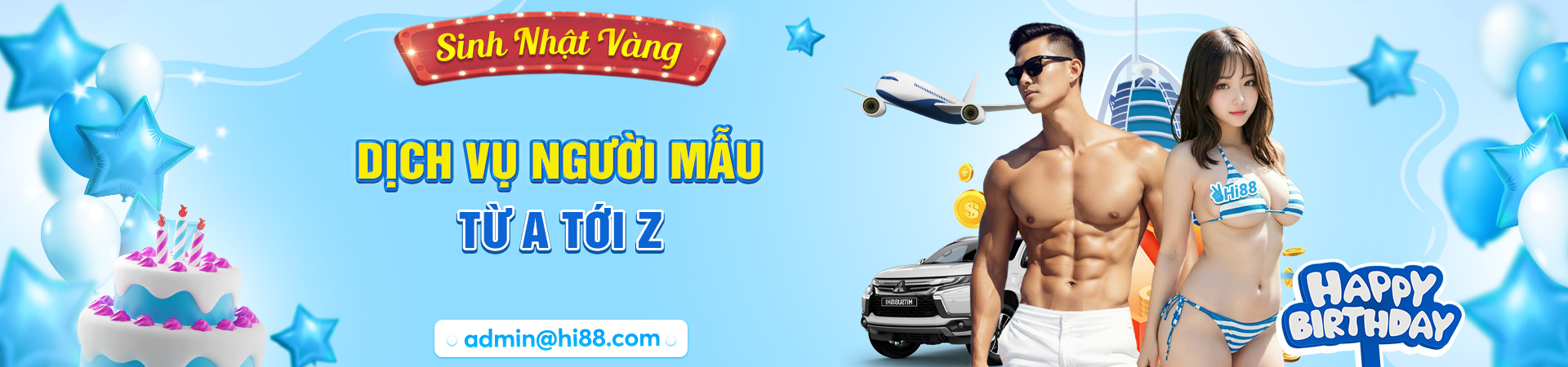 Hi88 banner - dịch vụ người mẫu